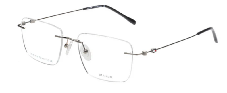 Tommy Hilfiger titanium rectangular frame
