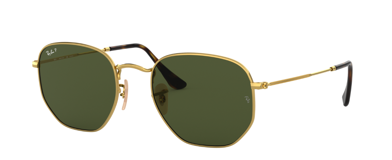 Ray-Ban Aviator gold green sunglasses