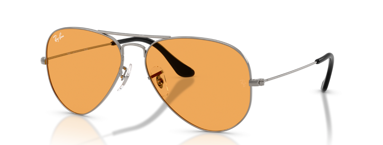 Ray-Ban Aviator silver amber sunglasses
