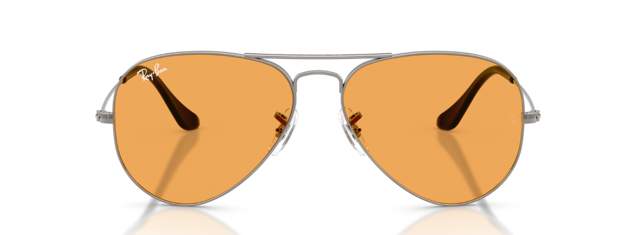 Ray-Ban Aviator silver amber side view