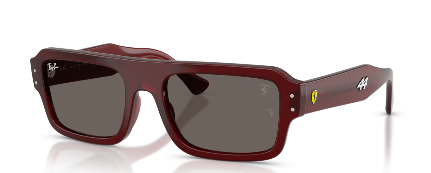 Ray-Ban burgundy sunglasses angle