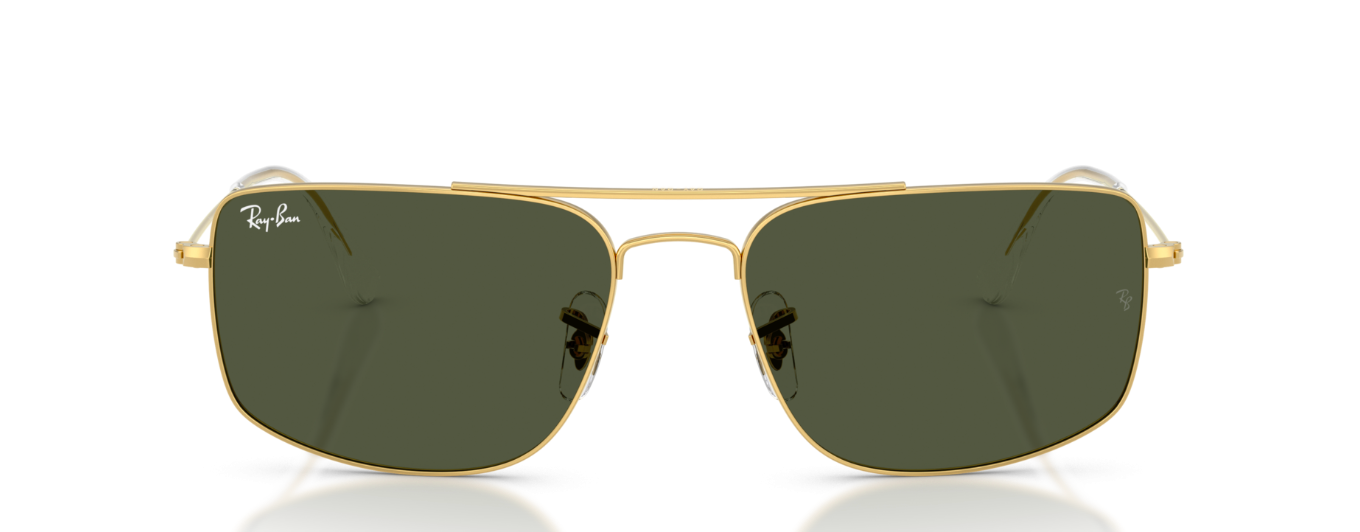 Ray-Ban gold green metal sunglasses front